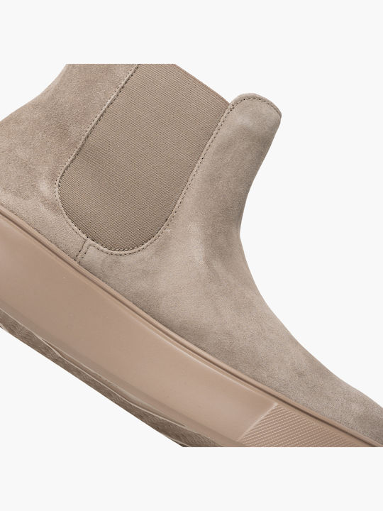 Leather Women's Ankle Boots Brown