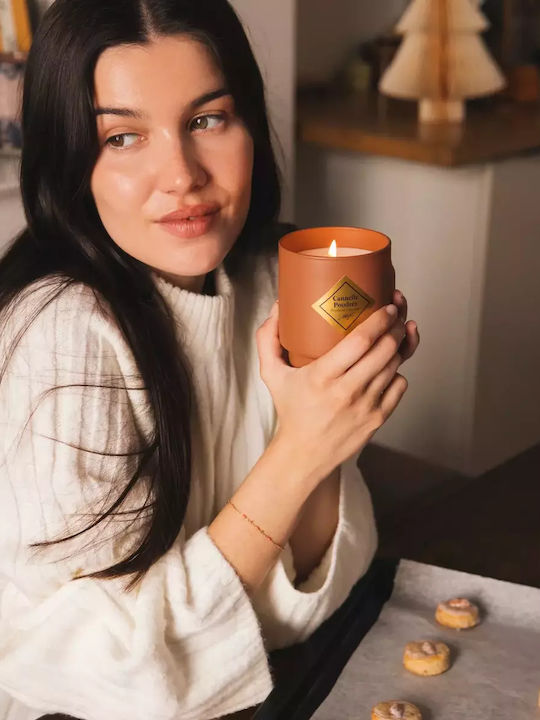 My Jolie Candle Χριστουγεννιάτικο Κερί Καφέ 8x8εκ.