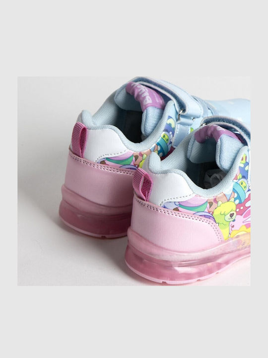 Bluey Kids Sneakers with Hoop & Loop Closure Pink Lights