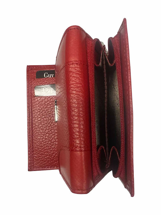 Μικρό Δερμάτινο Γυναικείο Πορτοφόλι με RFID Κόκκινο