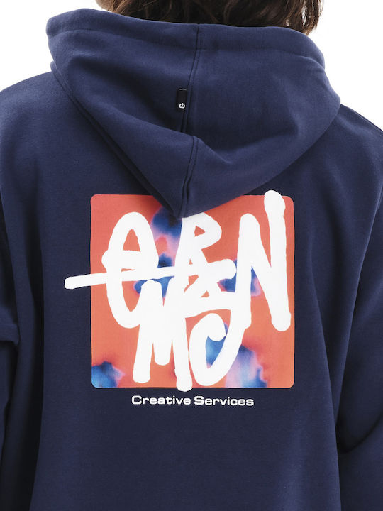 Sweatshirt mit Kapuze Navy Blau