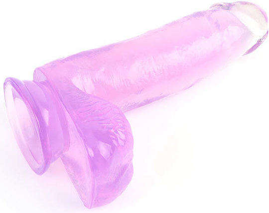 Chisa Novelties Fantasy Ρεαλιστικό Dildo με Όρχεις και Βεντούζα Μωβ