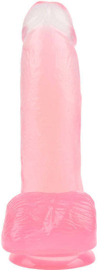 Chisa Novelties Realistic Dildo with Balls and Suction Cup Pink