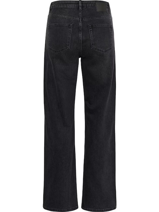 Women's Jean Trousers in Wide Line Black