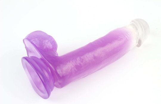 Chisa Novelties Ρεαλιστικό Dildo με Όρχεις και Βεντούζα Μωβ