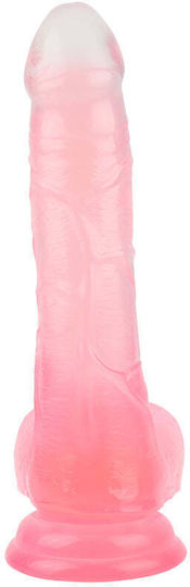 Chisa Novelties Realistic Dildo With Scrotum And Suction Cup Pink