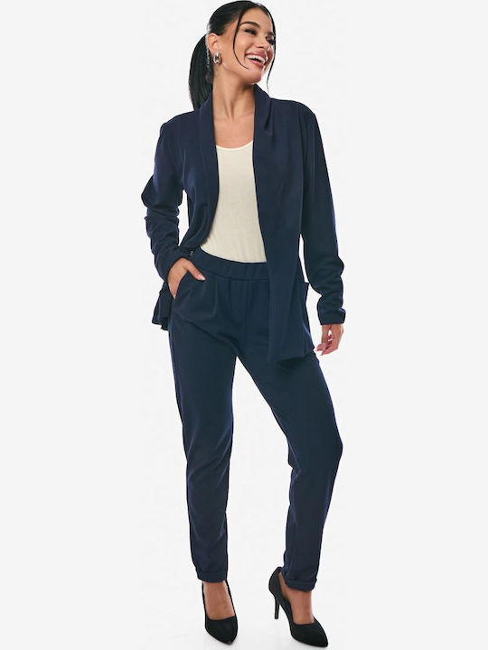 Women's Blue Set with Pants in Relaxed Fit
