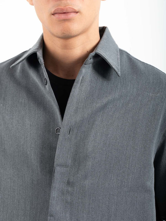 Дълъг Ръкав Overshirt Сив