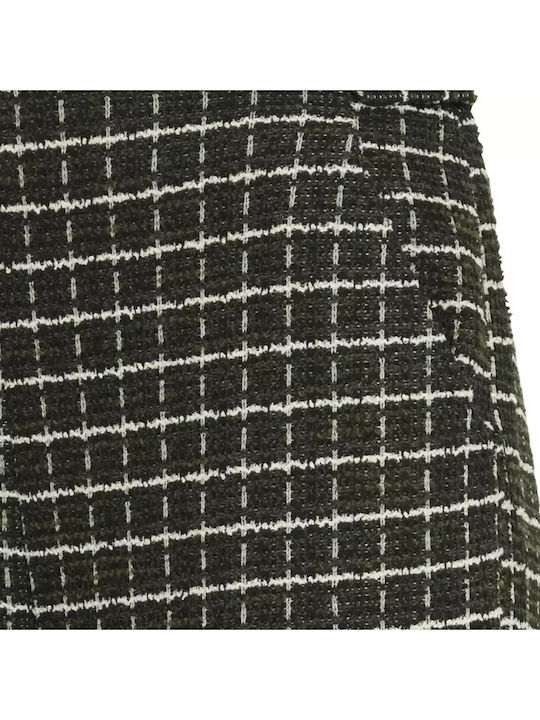 Kate Women's Fabric Trousers Checked Rifle Green Check