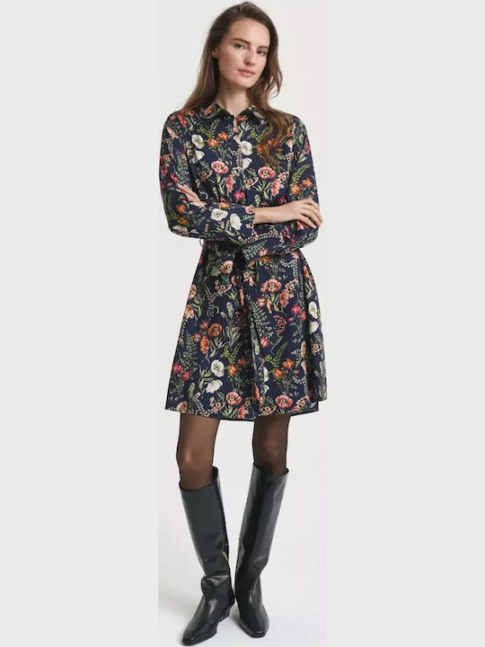 Mini Hemdkleid Dunkelblau