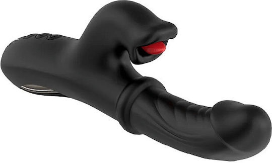 Smd Hard Rock Rabbit Clitoral Stimulation G Spot Vibrator 2-in-1 Double Vibrator 10 Vibrating Modes Black