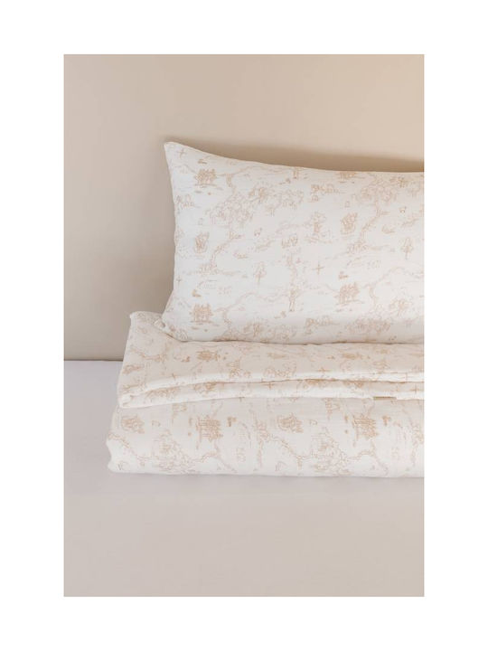 Bamboom Baby Duvet Cover Set With Pillowcase Nude Old Pink 100x140cm