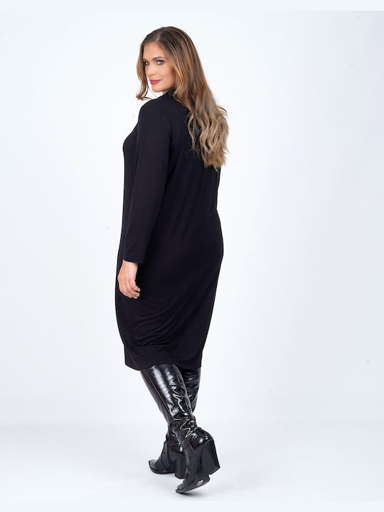 Midi Dress for Wedding Christening Black