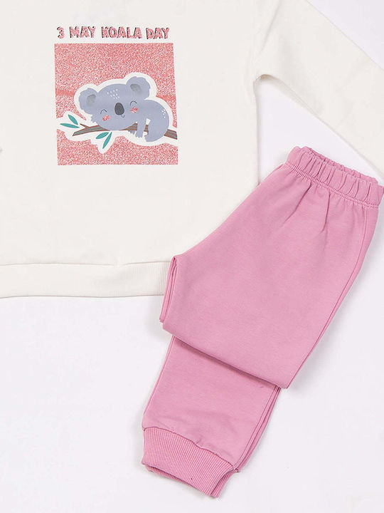Kids Sweatpants Set White 2pcs