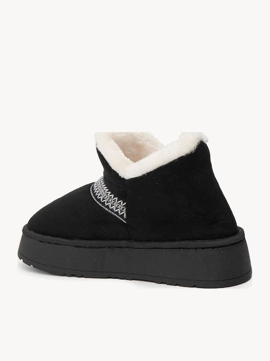Black Fur Lined Zigzag Tape
