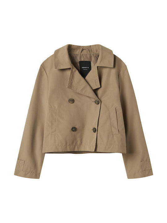 Kids' Trench Coat Short Beige