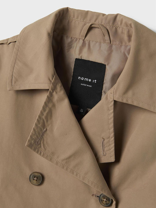Kids' Trench Coat Short Beige