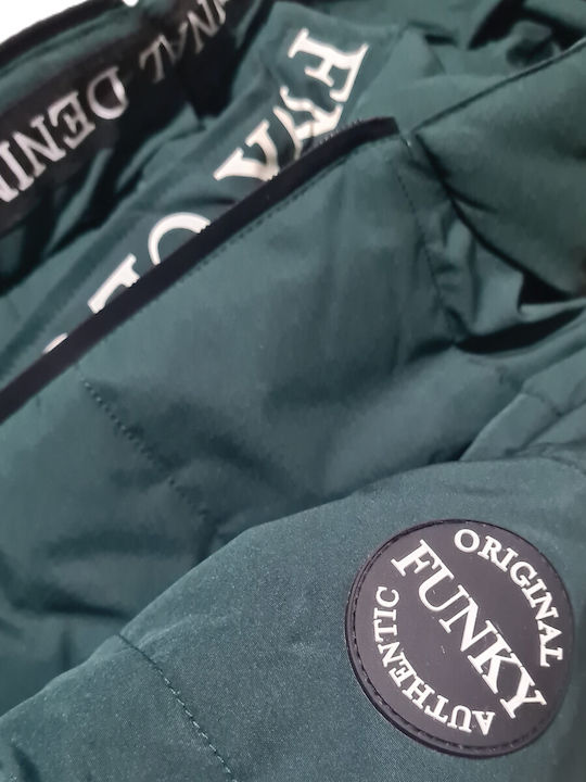 Kids' Casual Jacket Short with Hood Green
