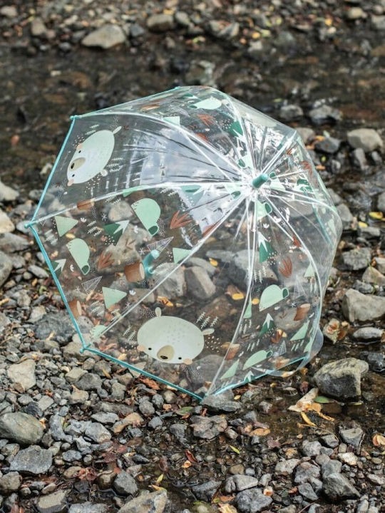 Sassi Junior Kinder Regenschirm Gebogener Handgriff Durchsichtig
