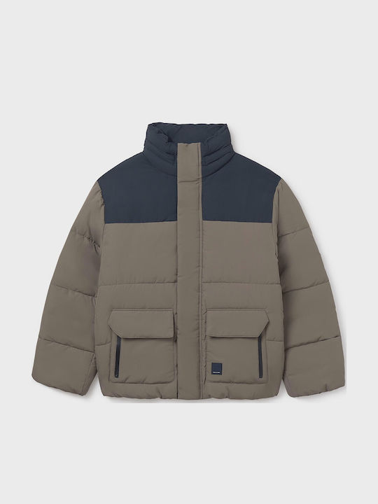 Kinder Freizeitjacke Kurz mit Kapuze Stone-blue