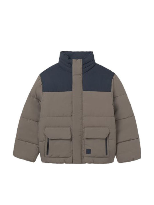 Kinder Freizeitjacke Kurz mit Kapuze Stone-blue