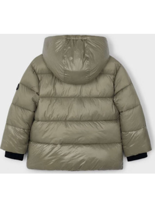 Kids' Casual Jacket Short with Hood Brown