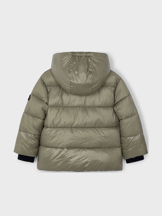 Kids' Casual Jacket Short with Hood Brown