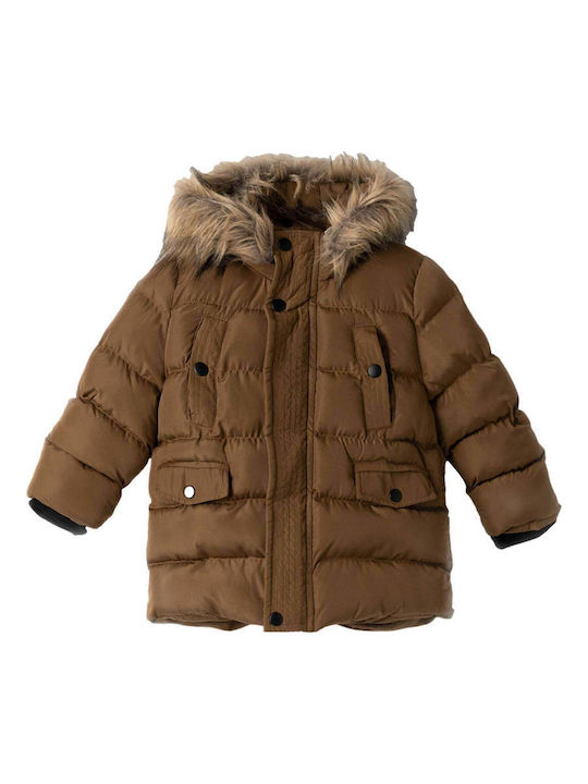Kids' Casual Jacket with Hood Brown