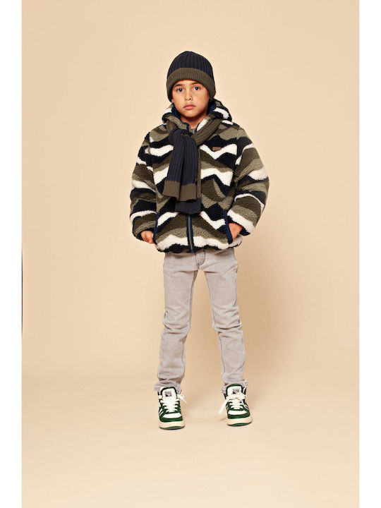 Kinder Freizeitjacke Beidseitig mit Kapuze Blue
