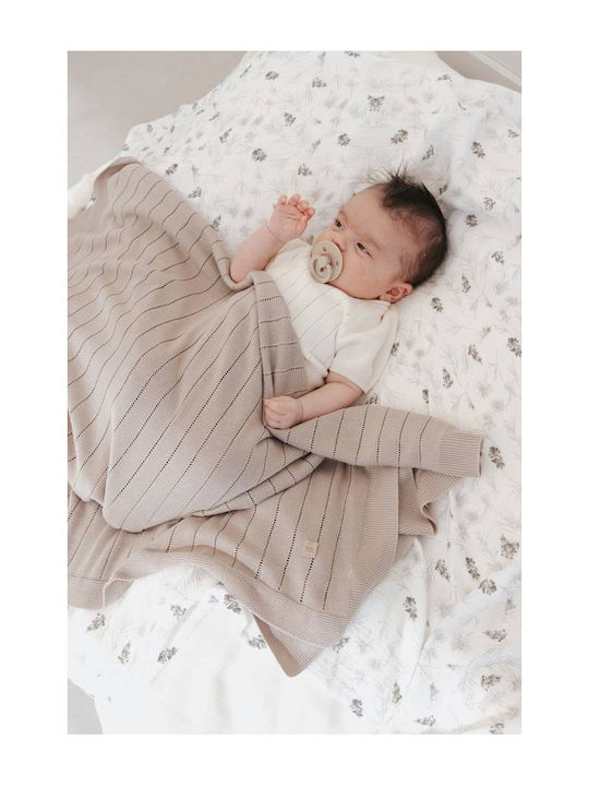 Bamboom Blanket Nursery Swaddling Blankets Knitted Brown 100x75cm