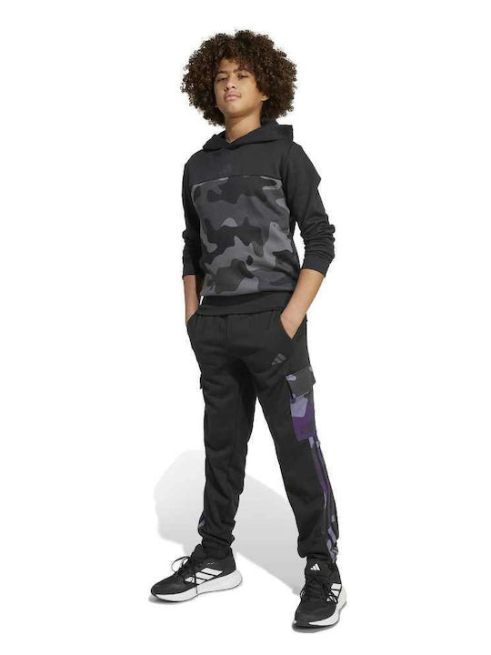 Pantaloni De Trening Pentru Copii Negri 3 Bucăți