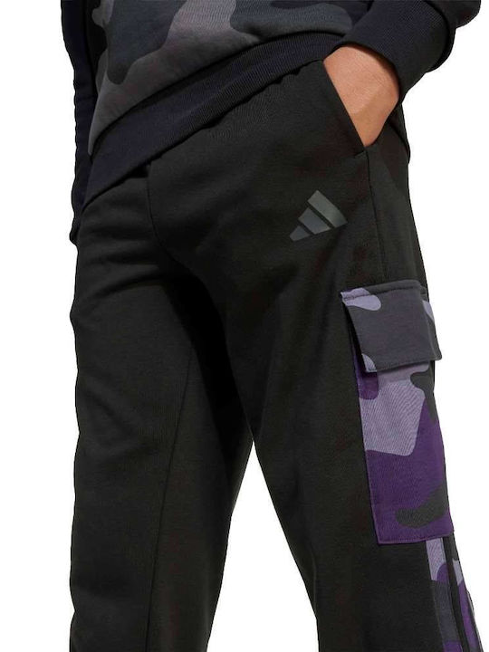 Pantaloni De Trening Pentru Copii Negri 3 Bucăți