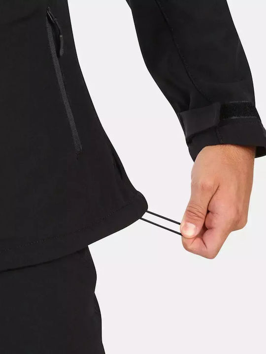 Geacă De Iarnă Softshell Impermeabilă și Cu Protecție Împotriva Vântului Neagră Black
