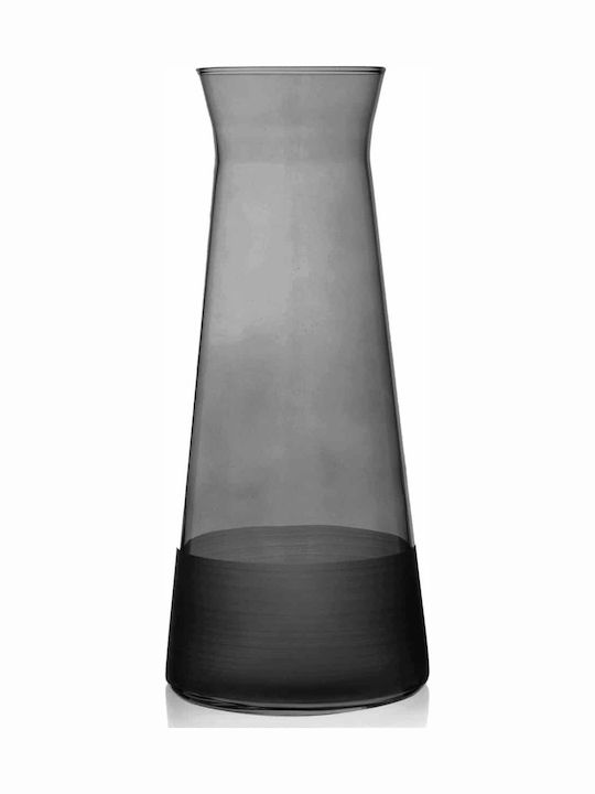 1150cc Matte Glass Decanter 25cm with Stopper Black 1150ml