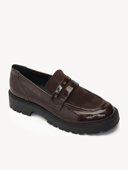 Καφέ Loafers Συνδυασμό Υλικών Ελληνικής Κατασκευής