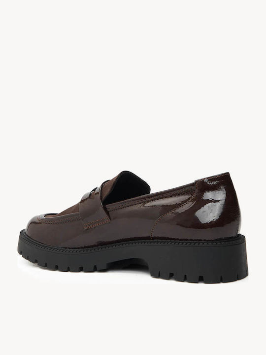 Καφέ Loafers Συνδυασμό Υλικών Ελληνικής Κατασκευής