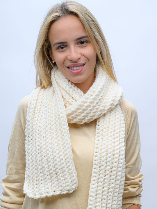 Women's Knitted Scarf Ecru