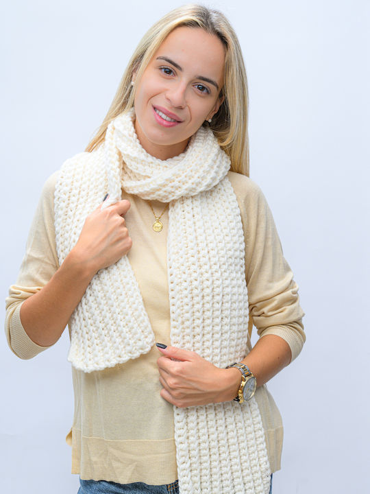 Women's Knitted Scarf Ecru