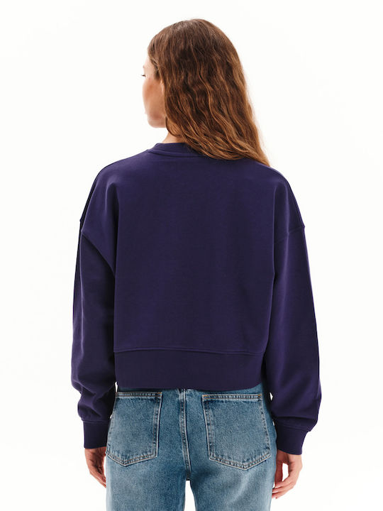 Cropped Women's Sweatshirt Purple