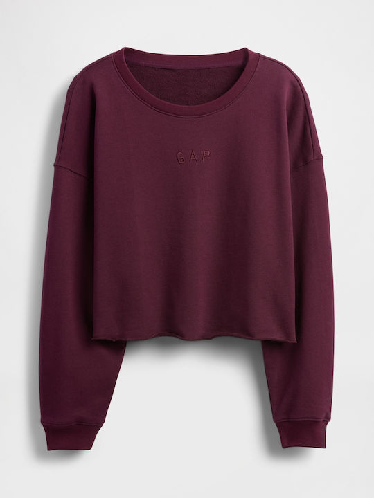 Cropped Women's Sweatshirt Tuscan Red