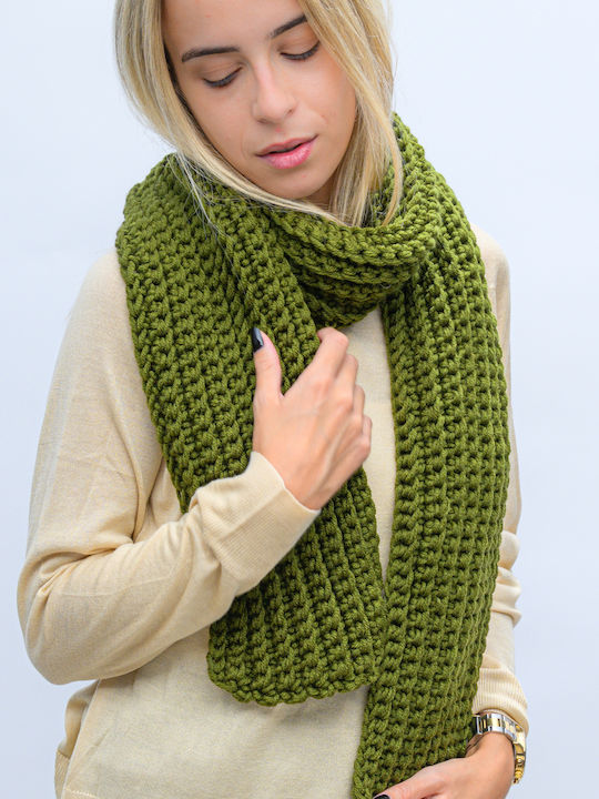 Women's Knitted Scarf Green