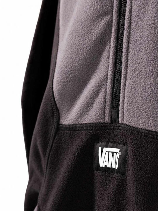 Men's Fleece Cardigan with Hood Black