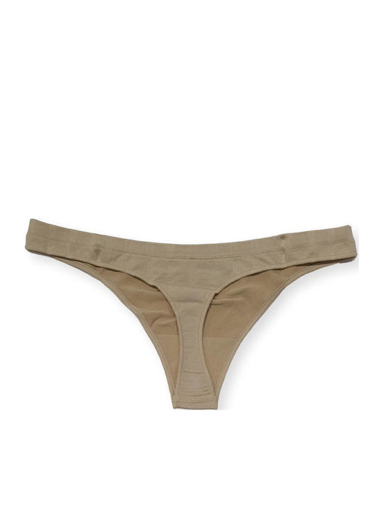 Damen Zeichenfolge Nahtlos Beige