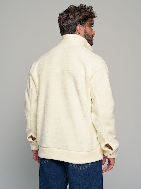 Ανδρική Ζακέτα Fleece Εκρου