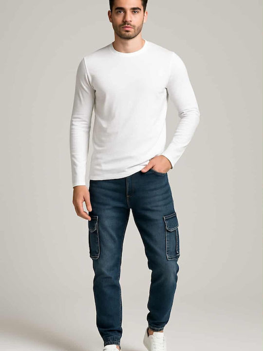 Men's Jeans Pants Cargo Blue