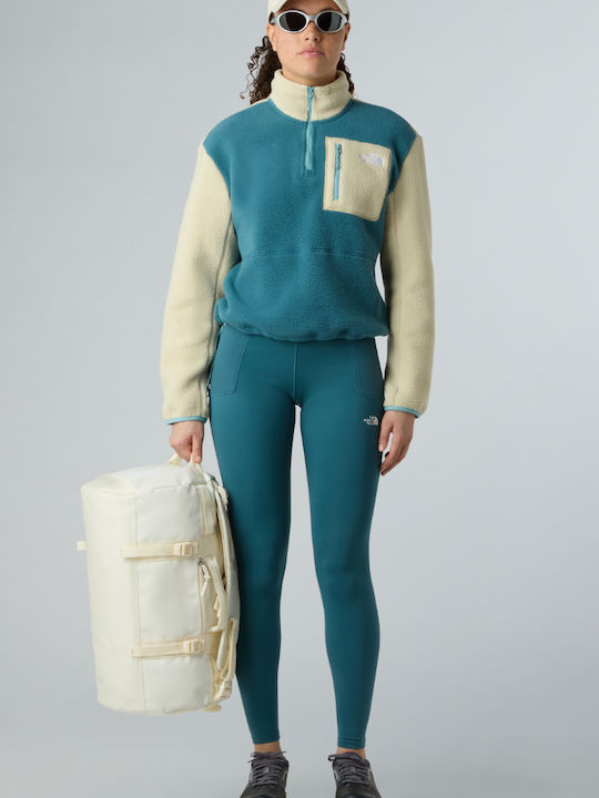 Χειμερινή Γυναικεία Fleece Μπλούζα Πεζοπορίας με Φερμουάρ Γκρι/μπλε