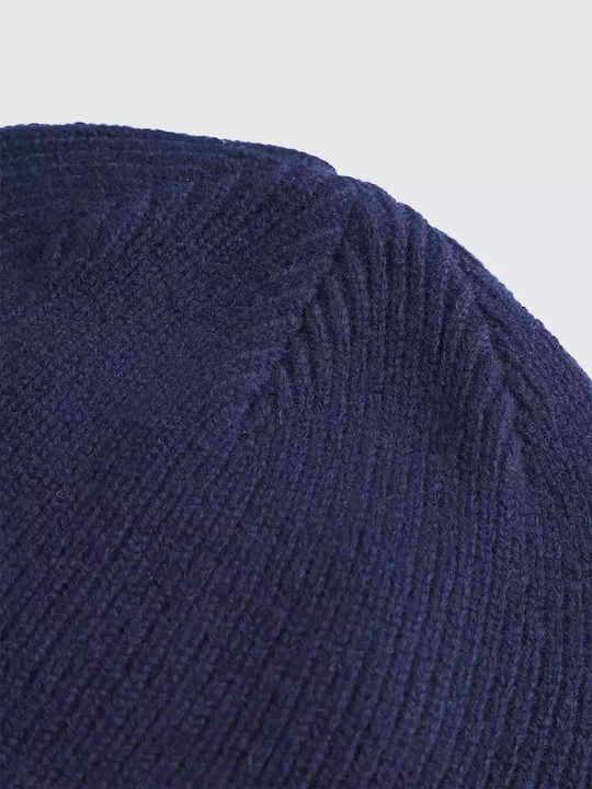 Beanie Unisex Beanie Knitted in Navy Blue color