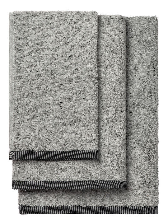 Beauty Home Σετ Πετσέτες Μπάνιου 3τμχ Art 3451 Γκρι Βάρους 450gr/m²