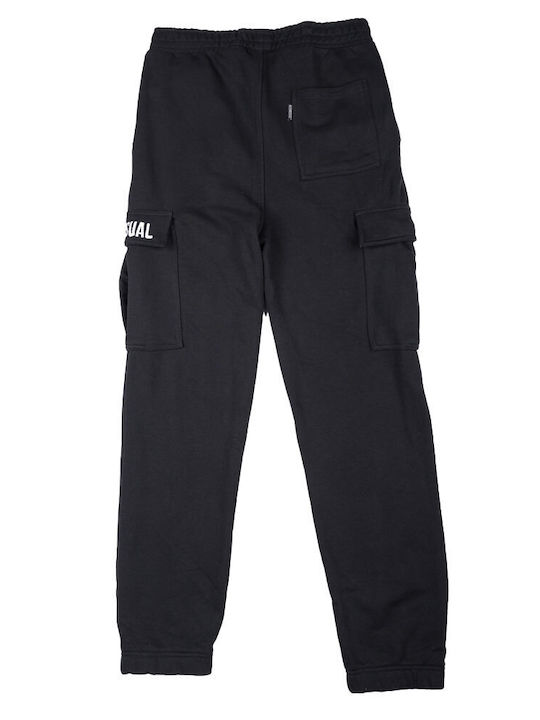 Pantaloni De Trening Cargo Cu Buzunar Și Elastic Negru