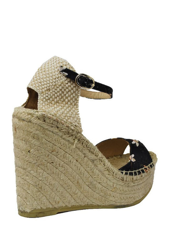 Women's Platform Espadrilles Black